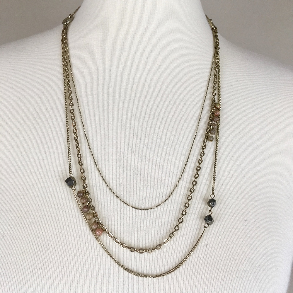 COLDWATER CREEK Boho Multi-Strand Gold Necklace